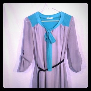 Lavender Dress with Teal accent